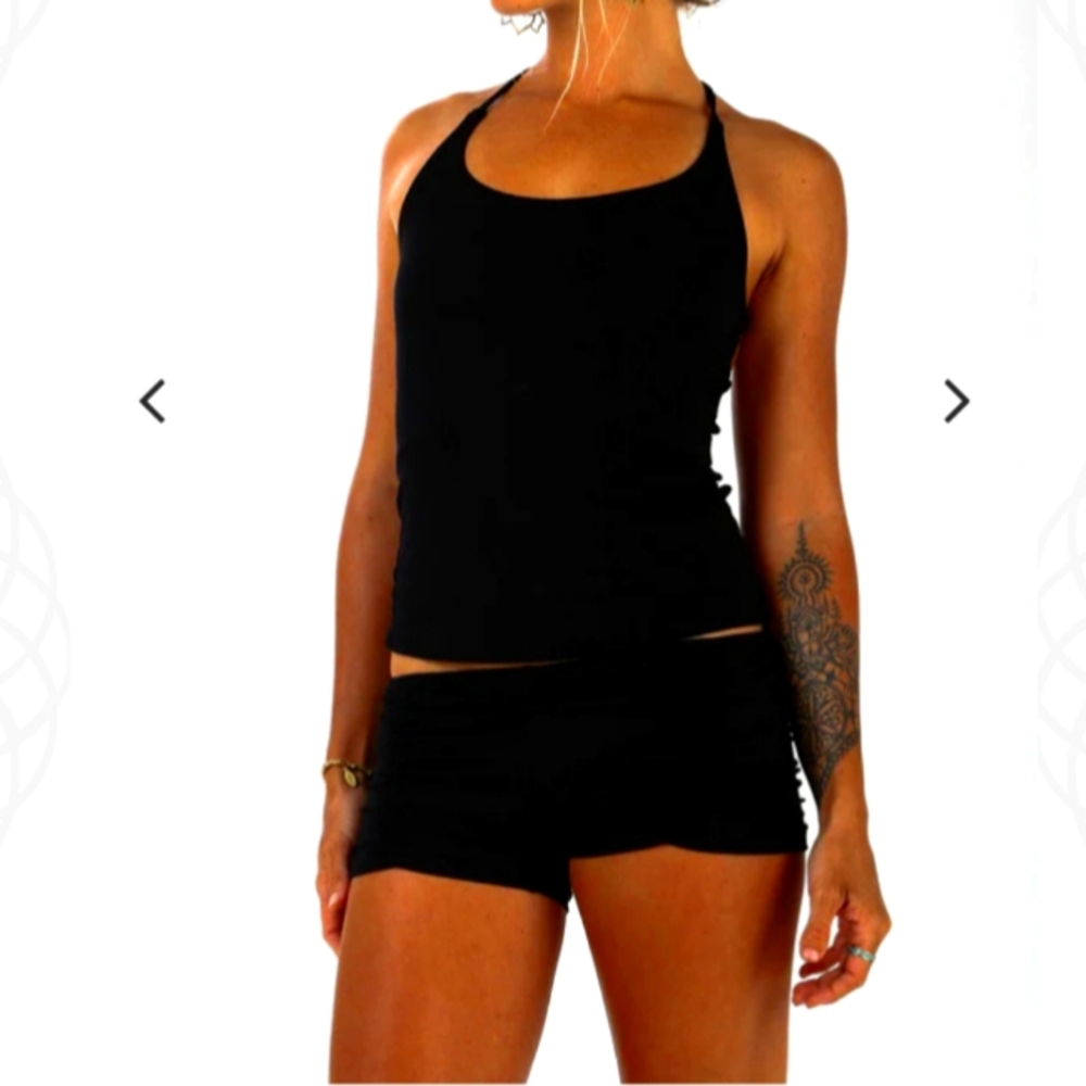 Om Gaia tree bamboo tank top